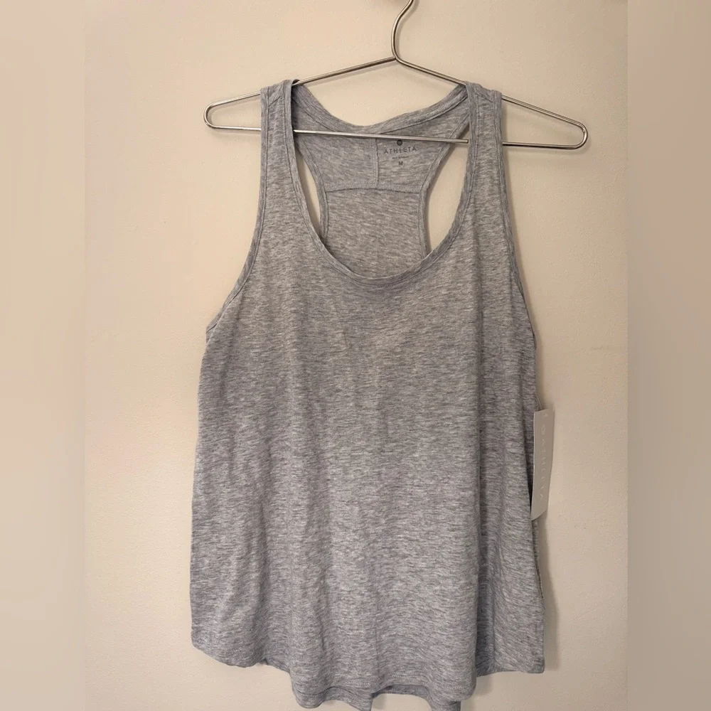 Athleta Light Gray Women's Tank Top - Picture 1 of 5